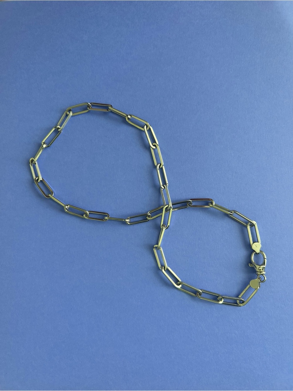 Sterling Silver Paperclip Long Link Necklace - 20 Inch Chain Vintage! - Picture 2 of 11